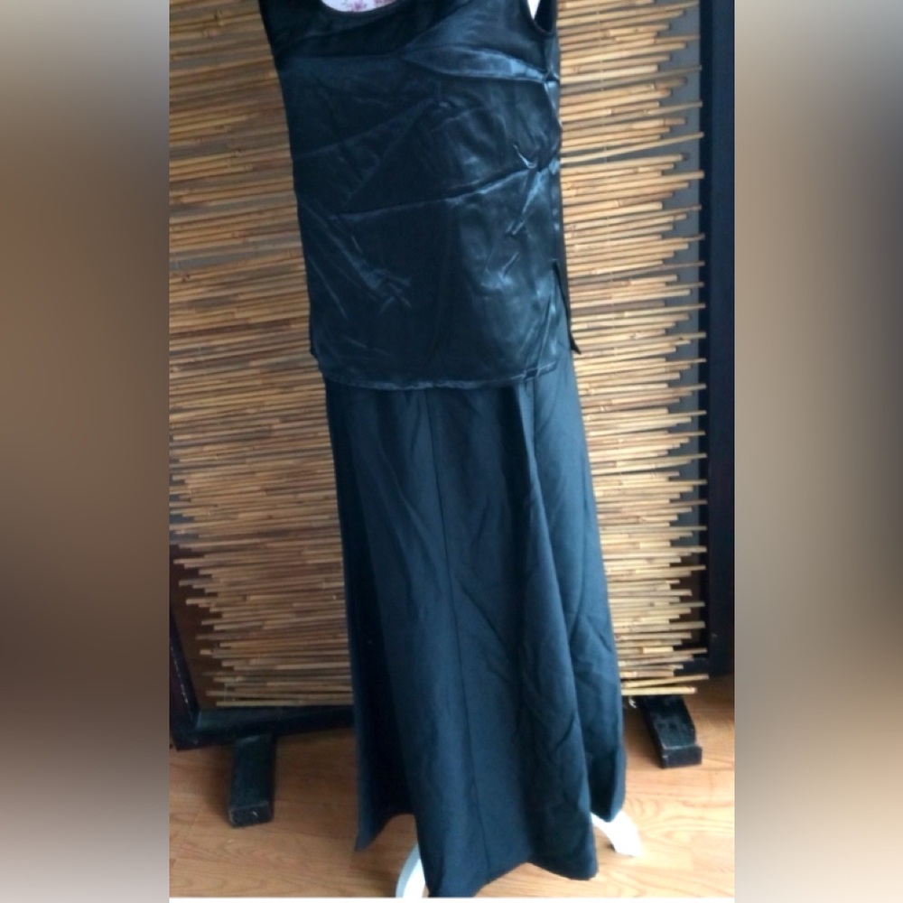Vintage Christie of CA 8 Black Flare Maxi Skirt - Funeral